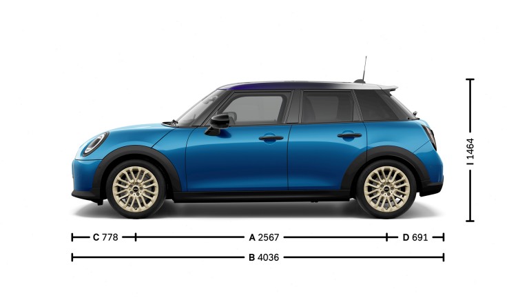 Piecdurvju MINI Cooper – izmēri – ievadattēls